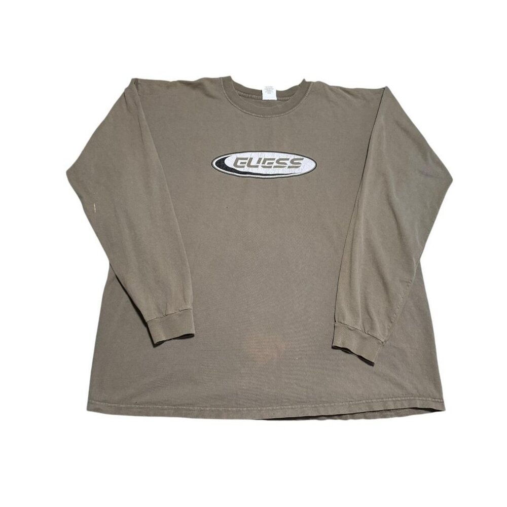 Vintage‎ 90s Guess Originals USA Distressed Long Sleeve Shirt Adult 2XL